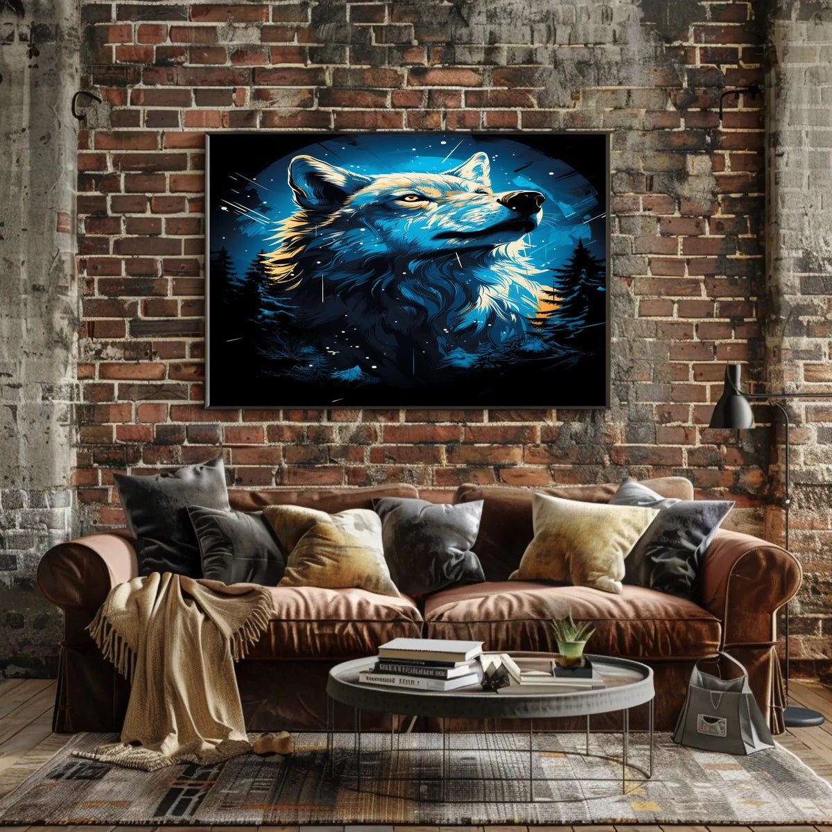 Majestic Wolf In The Moonlight Poster