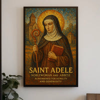 Saint Adele Noblewoman And Abbess Poster
