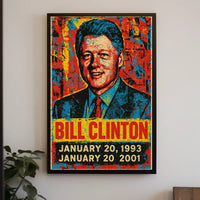 Bill Clinton Presidential Terms Poster