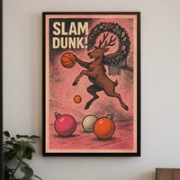 Slam Dunk Reindeer Poster