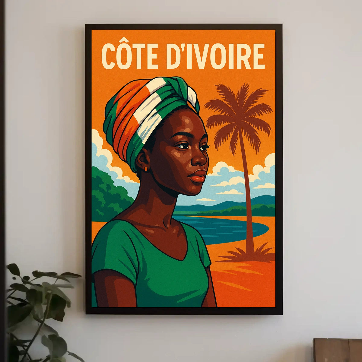 Côte dIvoire Portrait Poster