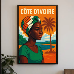 Côte dIvoire Portrait Poster