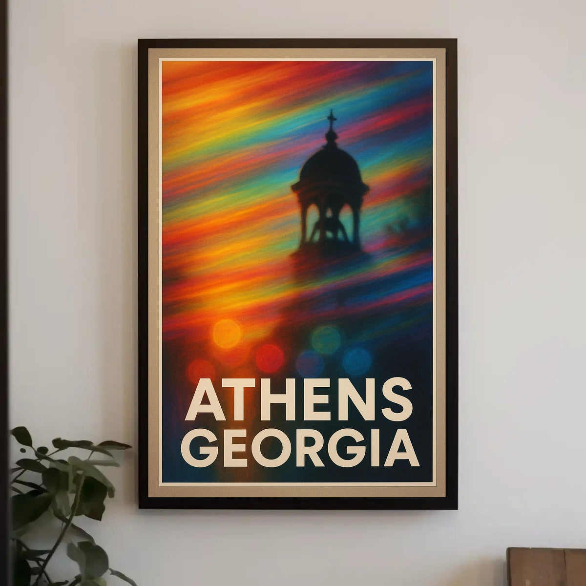 Athens Georgia Wanderlust Decor Scenic Typography Poster