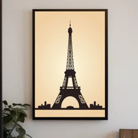 Eiffel Tower Silhouette Minimalist Travel Poster