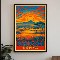 Nairobi, Kenya Vibrant Landscape Poster
