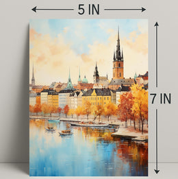 Autumn Reflections In A European Poster