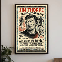 Legendary Athlete The Greatest in the World Jim Thorpe Poster