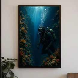 Underwater Adventure Coral Reef Travel Poster