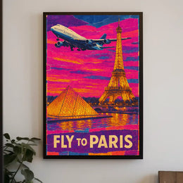 Fly To Paris Poster