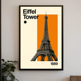 Eiffel Tower Minimalist Design Travel Poster