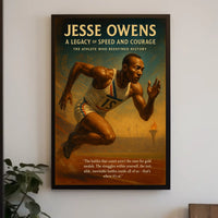 Jesse Owens Vintage Olympic Motivational Sports Poster