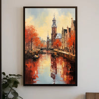 Autumn Reflections In A Canal Poster