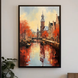 Autumn Reflections In A Canal Poster
