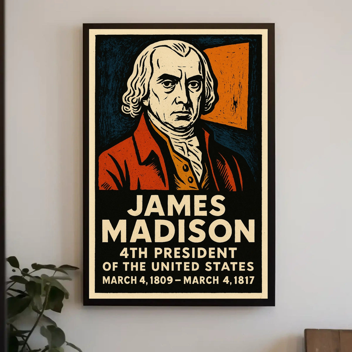 James Madison 4th President Poster