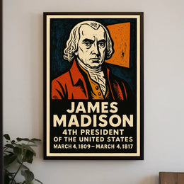 James Madison 4th President Poster