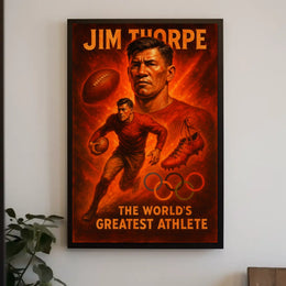Jim Thorpe Legendary Athlete Poster