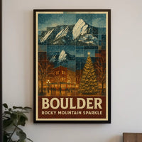 Boulder Rocky Mountain Sparkle Poster