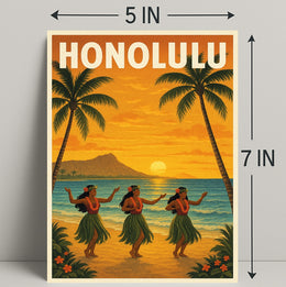 Honolulu Sunset Poster PosterGoat