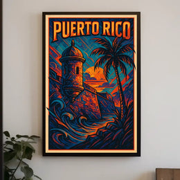 Puerto Rico A Vibrant Escape Poster