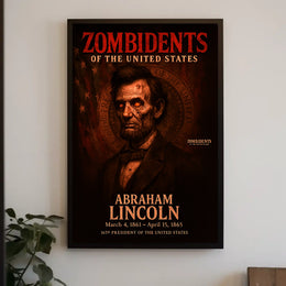Abraham Lincoln 16th President of the United States Zombidents Poster Series