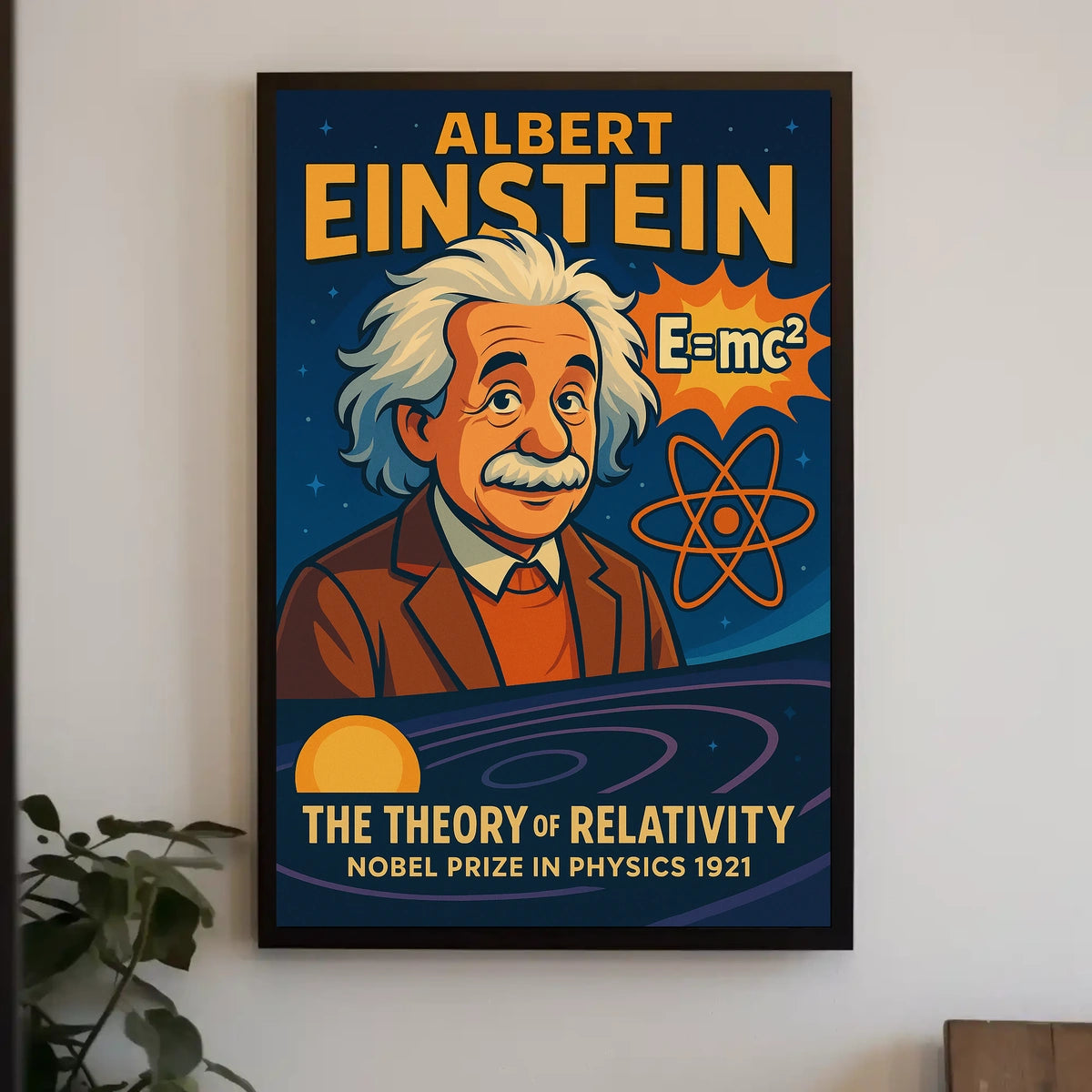 Einstein Relativity Scenic Science Curious Minds Poster