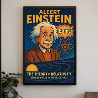 Einstein Relativity Scenic Science Curious Minds Poster