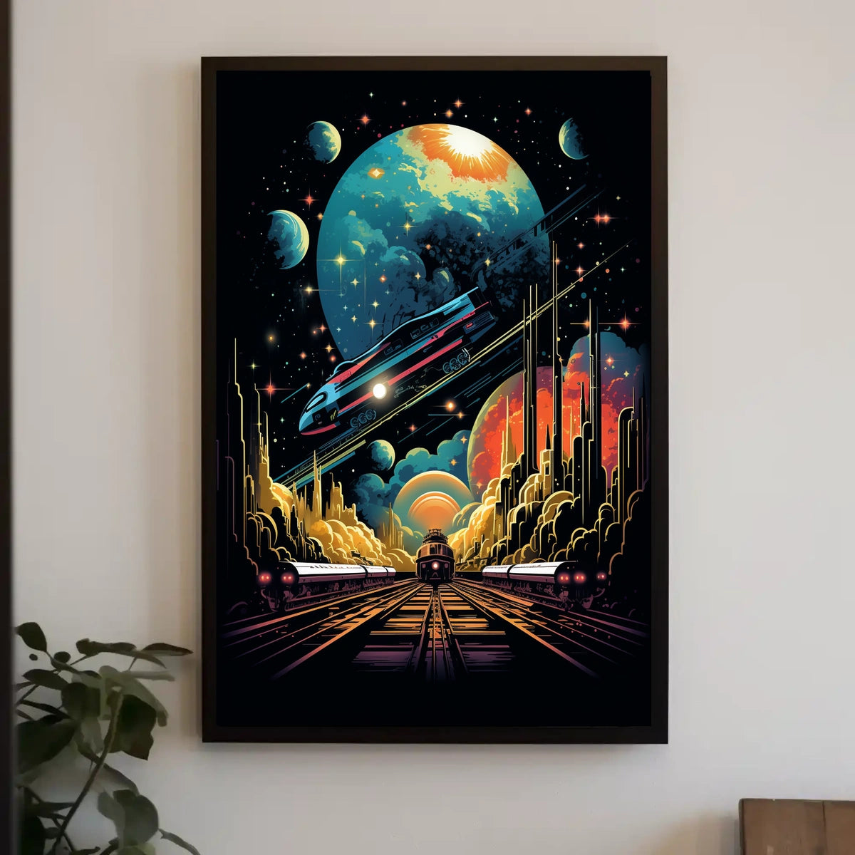 Cosmic Railways Poster
