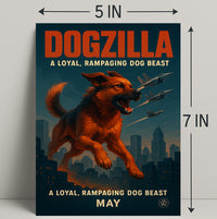 Dogzilla Rampaging Dog Beast Poster PosterGoat