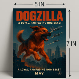 Dogzilla Rampaging Dog Beast Poster PosterGoat