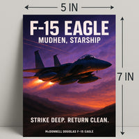 F-15 Eagle Mudhen, Starship Poster PosterGoat