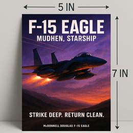 F-15 Eagle Mudhen, Starship Poster PosterGoat