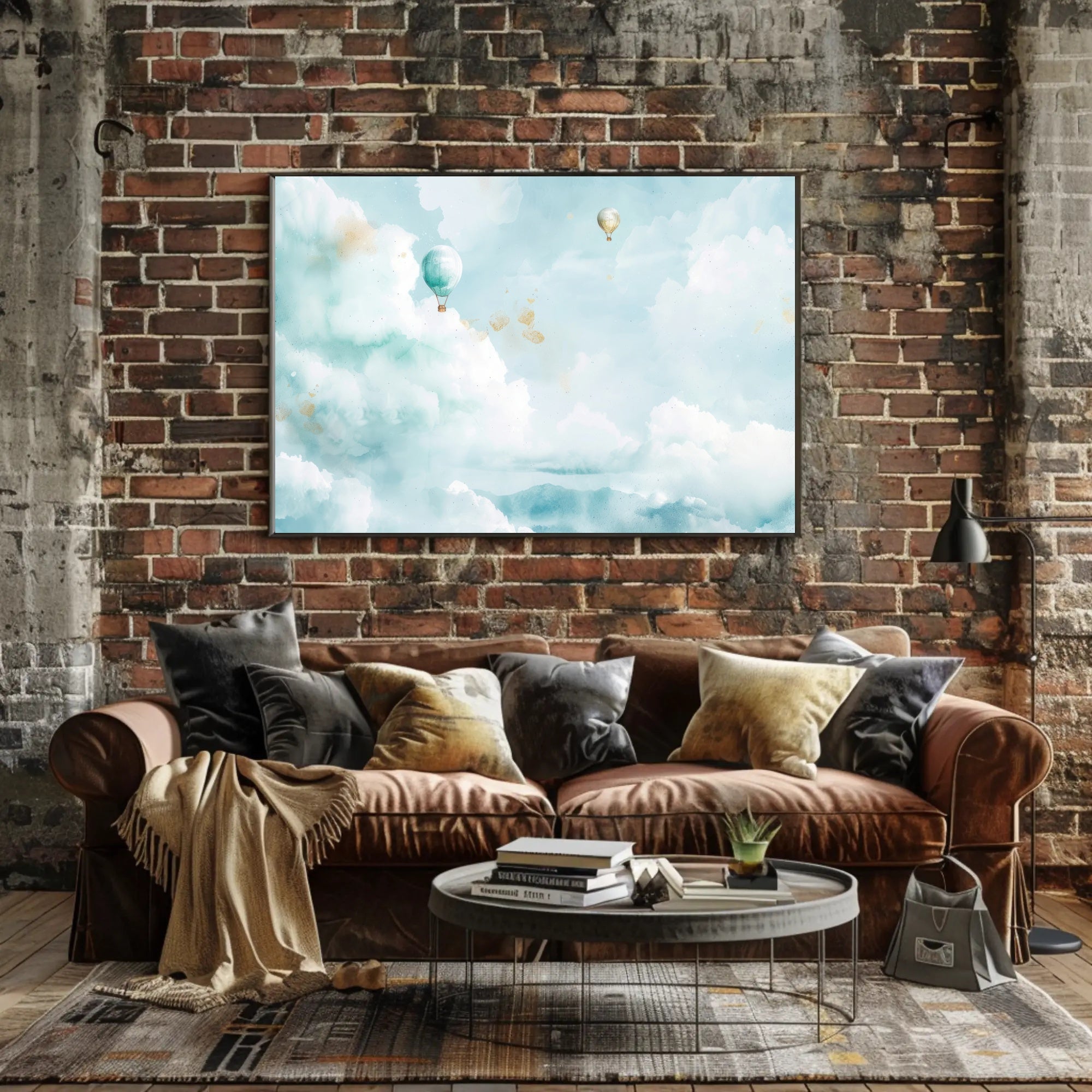 Dreamy Skies and Hot Air Balloons Poster PosterGoat