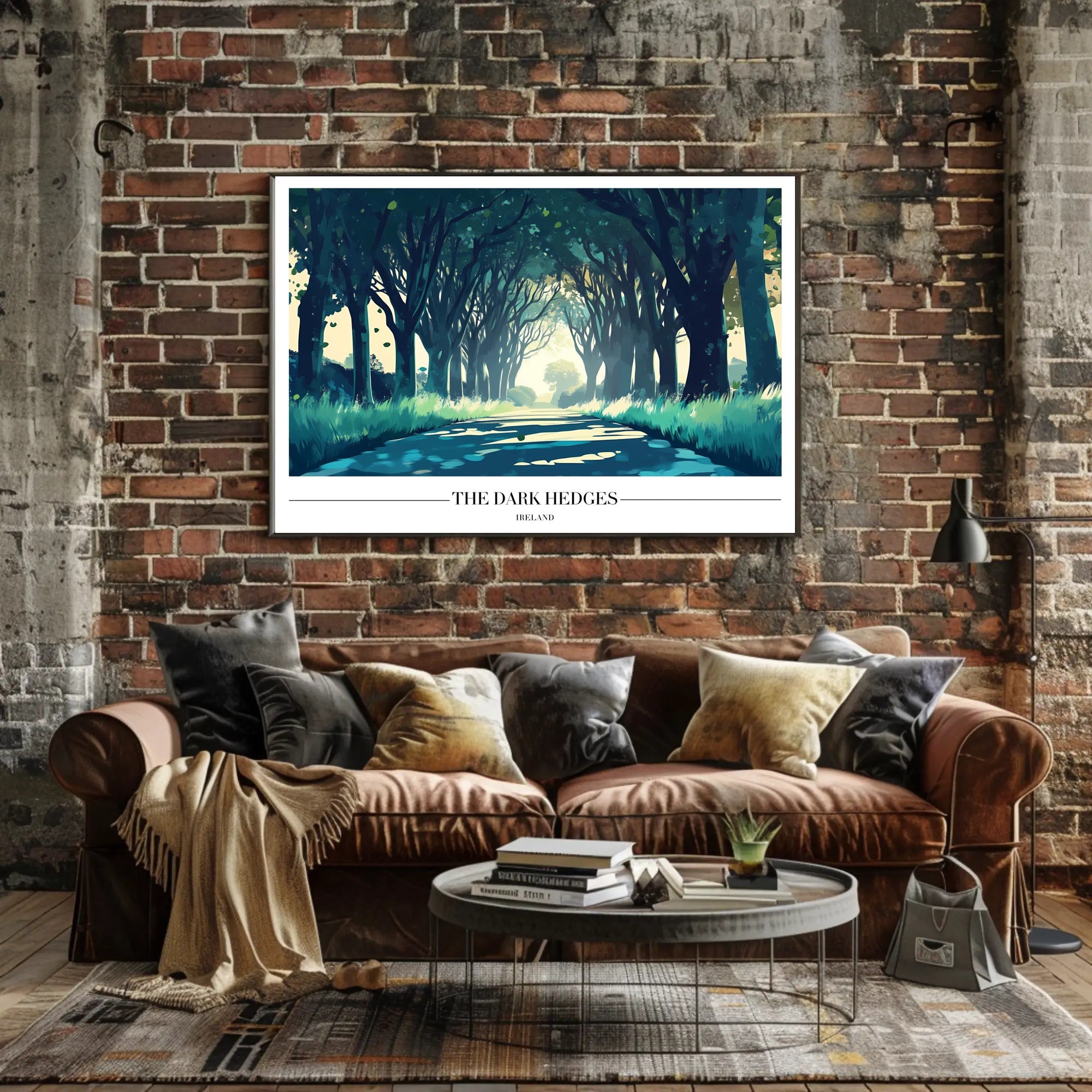 The Dark Hedges: Mystical Pathway Artistic Poster