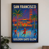 Golden Gate Glow Poster