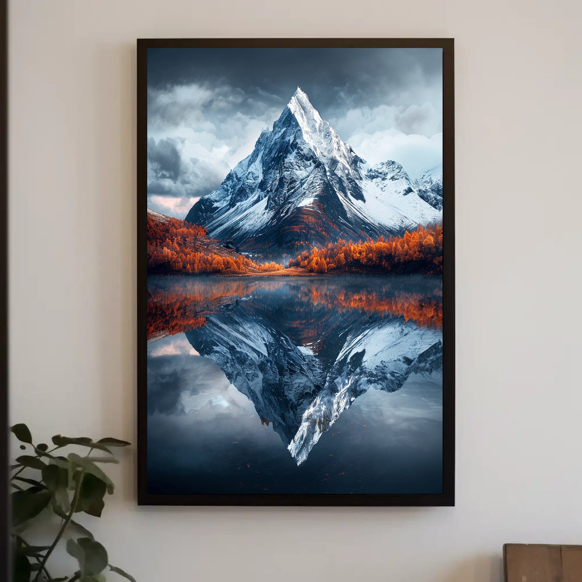 Breathtaking Snow-Capped Mountain Photorealistic National Park Poster PosterGoat