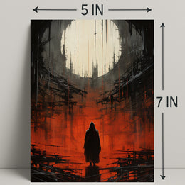 The Enigmatic Cloaked Figure Poster
