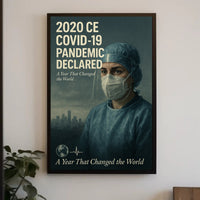 COVID-19 Pandemic Declared Poster Art Print for 2020 CE PosterGoat