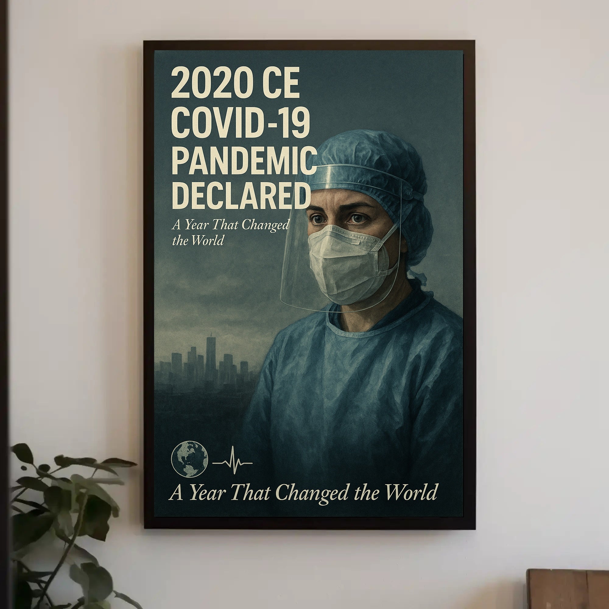 COVID-19 Pandemic Declared Poster Art Print for 2020 CE PosterGoat