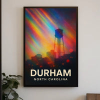 Durham Skyline Vibrant Digital Painting Poster