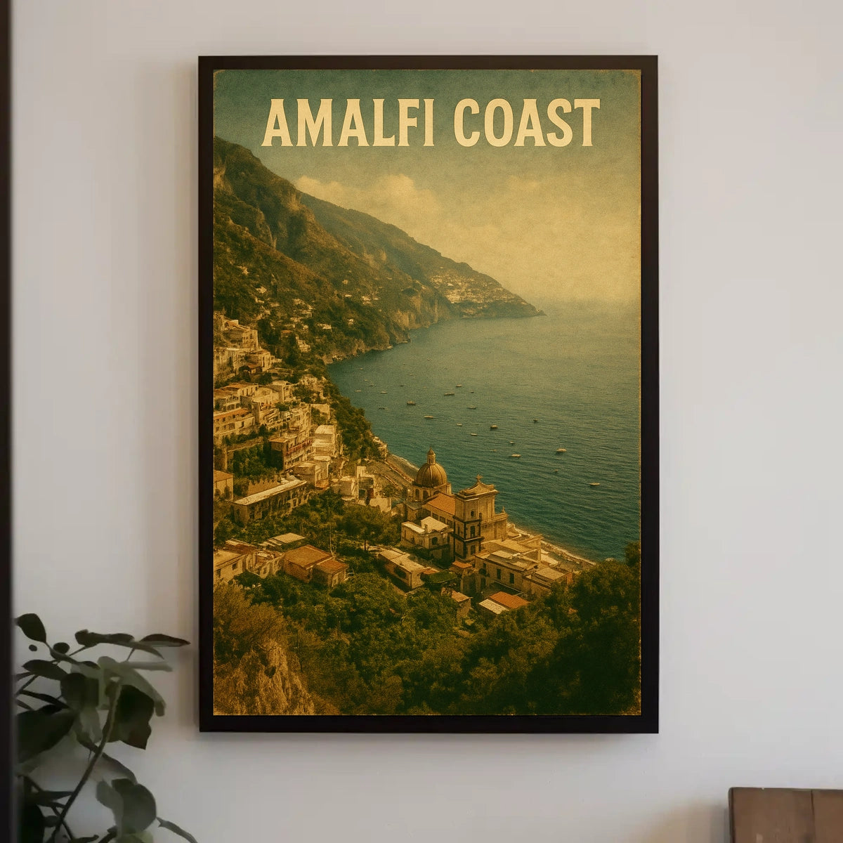 Amalfi Coast Vintage Travel Vintage Poster