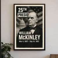 William McKinley 25th President of the United States Digital Montaje Poster