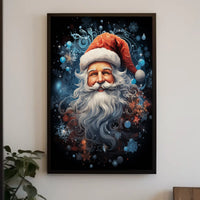 Santa Claus Joy Brings Modern Christmas Celebration Poster