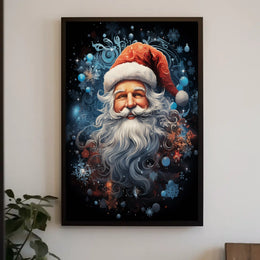 Santa Claus Joy Brings Modern Christmas Celebration Poster
