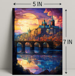 Enchanted Castle At Sunset Poster