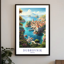 Dubrovnik's Enchanting Cityscape Travel Poster PosterGoat