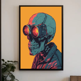 Futuristic Skull Vision Poster for Unique Home Decor PosterGoat
