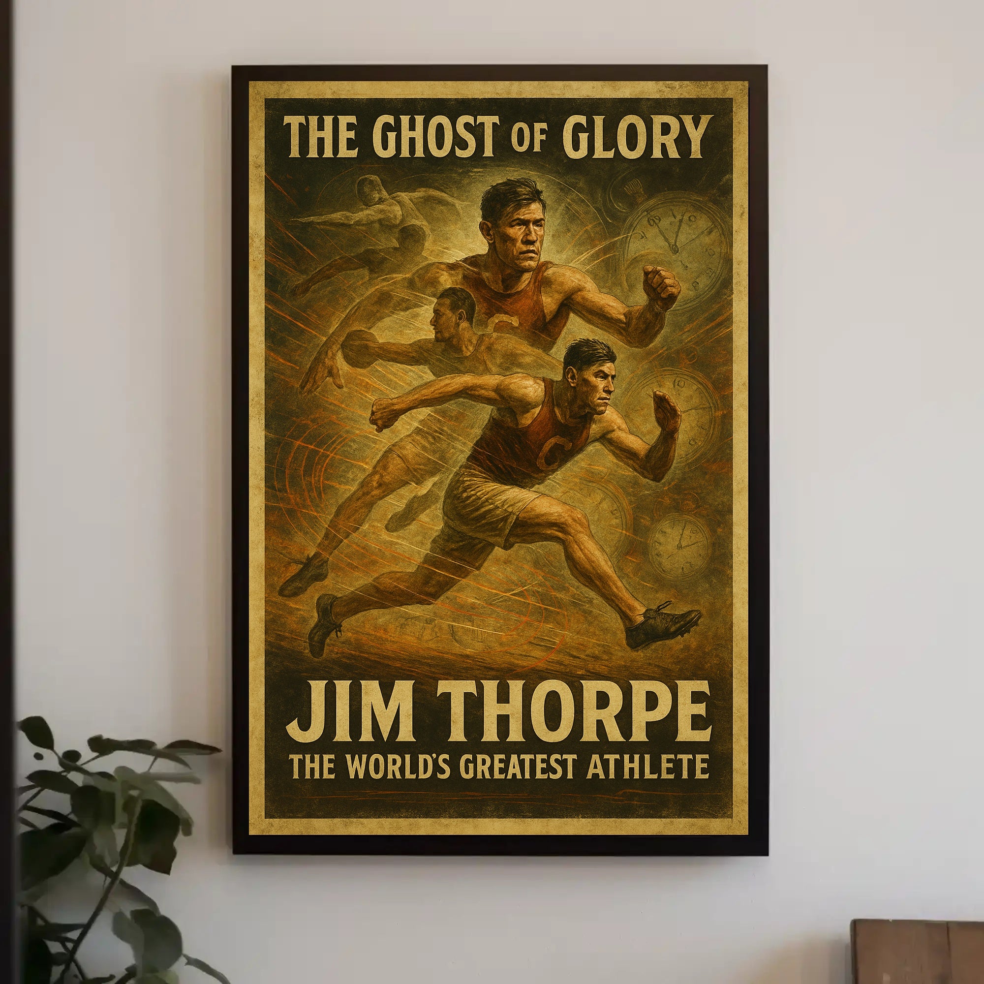 Jim Thorpe Vintage Sports Legacy - Sports Poster