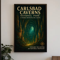 Carlsbad Caverns Vintage National Park Poster