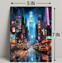 Neon Cityscape Poster