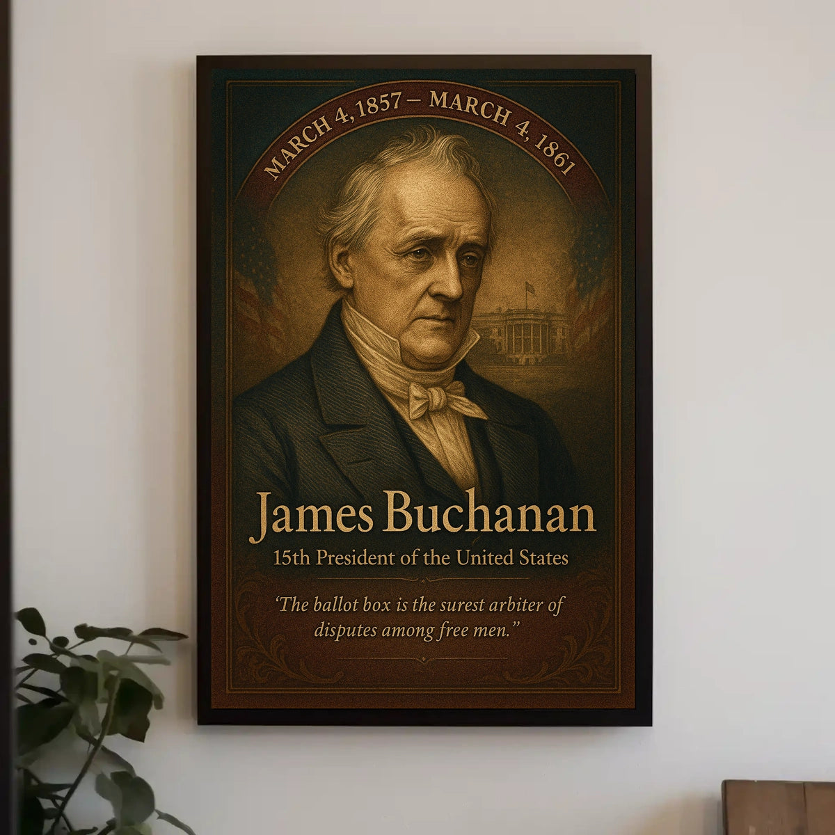 James Buchanan Patriotic Vintage Poster Art Print